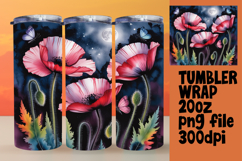 Sublimation Graphics for 20oz Tumbler , Flowers Product Image 1