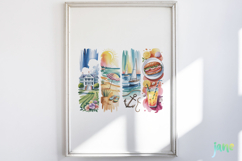 Summer 50 States Brushstroke USA Clipart Product Image 5