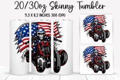 Cat Ride An American Flag - Tumbler Sublimation Design Product Image 1