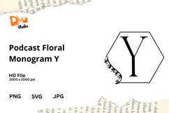 Podcast Floral Monogram Product Image 1