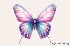 Gilter Pink Butterfly Clipart PNG Product Image 1