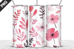 Flowers Tumbler Wrap | Sublimation Design | Tumbler PNG Product Image 1