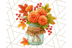 Fall Mason Jar Flowers PNG Clipart Product Image 5