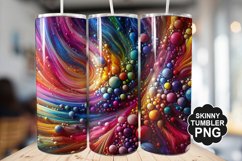 Colored Water Drops Tumbler Warp - Tumbler PNG Design Product Image 1
