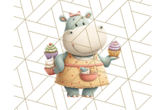 Cozy Safari Baking Animals PNG, Cute Jungle Kitchen Art Product Image 5