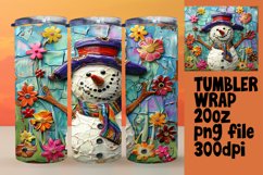 Holiday Hues: 20oz Summer Snowman Wraps Product Image 1