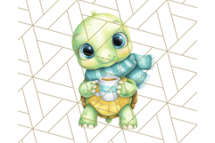 Cute Baby Turtle Clipart, Cute Animals Png Product Image 5