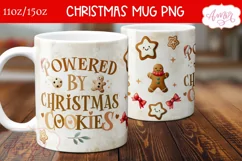 Christmas Cookies mug wrap PNG, Christmas mug template PNG Product Image 3