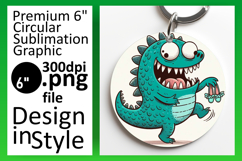 Trendy Round Design for Sublimation , Monster Product Image 1