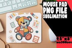 Unique Desk Mat Sublimation Magic, Cute Bear Product Image 1