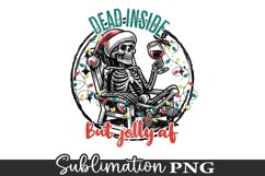 Deal Inside But Jolly Af - Skeleton Sublimation Design Product Image 1