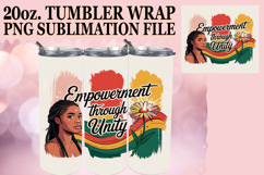 Sublimation Delight 20oz tumbler wrap, Juneteenth Product Image 1