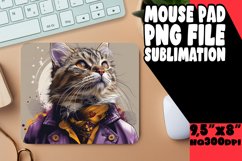 Funny Feline Delight Sublimation Mousepad PNG Product Image 1
