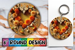 Bright Sublimation Car Coasters, 3D Heart Product Image 1