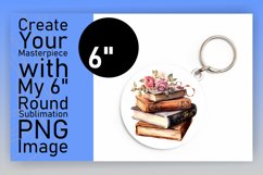 Literary Wildlife in Bloom Circle Sublimation PNG Product Image 1