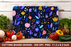 Cute Colorful Floral Cutting Board | Cutting Board Png Product Image 1