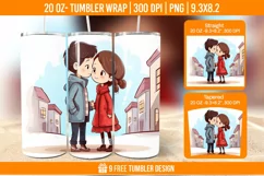Valentines day Tumbler Wrap Designs, Sublimation Wrap Product Image 1