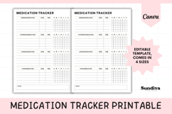 Medication Tracker Printable 1 | Medication Log Template Product Image 1