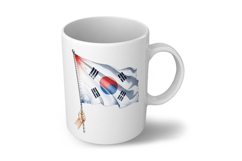 Hand Waving Large Taegeukgi Flag PNG Korean Independence Day Product Image 6