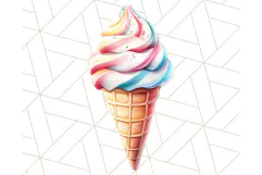 Pastel Sweet Treats Clipart, Ice Cream, Cakes, Donuts Png Product Image 5