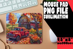 Classic Americana Pickup Mouse Pad PNG Print Product Image 1