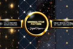 minimal star pattern Digital Papers - 04 variations Product Image 1