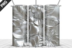 3D Flowers Tumbler Wrap | Sublimation Design | Tumble PNG Product Image 1