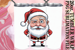 Happy Smiles 20oz tumbler wrap, Funny Santa Product Image 1