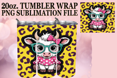 Joyful heart 20oz tumbler wrap, Cute Cow Product Image 1