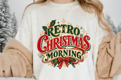 Retro Christmas Morning PNG - 70s Vintage Holiday Typography Product Image 2
