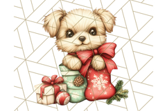 Vintage Christmas Clipart PNG, Cute Animals Holiday Elements Product Image 5