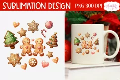 Christmas cookies PNG for sublimation | Gingerbread cookies Product Image 2
