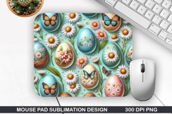 Easter Eggs Mouse Pad Sublimation, Easter Mouse Pad PNG Product Image 1