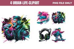 Urban Life Clipart PNG Product Image 1