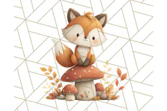 Woodland Autumn Critters PNG Clipart, Cute Fall Animals Product Image 5