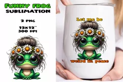 Funny frog PNG, funny quote PNG, Sublimation design. Product Image 1