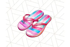 Pink Summer Clipart, Cute Beach Icons, Aesthetic PNG Product Image 5