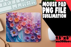 3D Marble Flower Sublimation Design Mouse Pad Product Image 1
