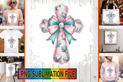 Whimsical PNG TSHIRT Gift Ideas, Flower Cross Product Image 1