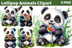 Lollipop Animals Clipart PNG Product Image 1