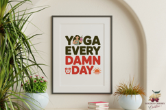 30 Funny Yoga Quotes PNG Sublimation Bundle Product Image 5