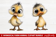 Whimsical Farm Animal Clipart | Cute Farm Animals PNG Set Product Image 1