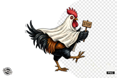 Halloween Ghost Chicken PNG Product Image 1