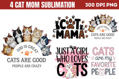 Cat Mom Sublimation Bundle PNG Product Image 4