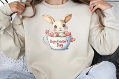 Valentines Day Bunny Cups Clipart PNG Product Image 1