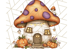 Halloween Fairy House Clipart PNG, Spooky Cottage Art Product Image 5