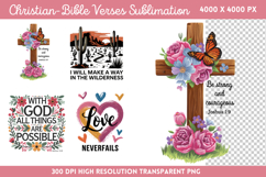 Christian Bible Verses Sublimation PNG Product Image 1