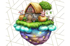 Bright Floating Island PNG Clipart for Fantasy Worlds & Maps Product Image 5