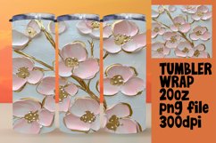 DIY Tumbler Wrap Digital File , 3D Flower Product Image 1