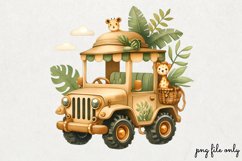 Cute Jungle Animals Tropical Clipart PNG Product Image 1